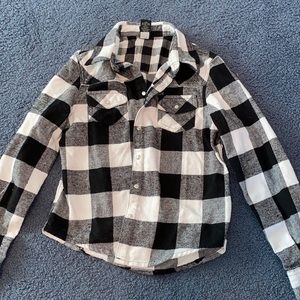 Black and White Girls flannel size Youth Small.